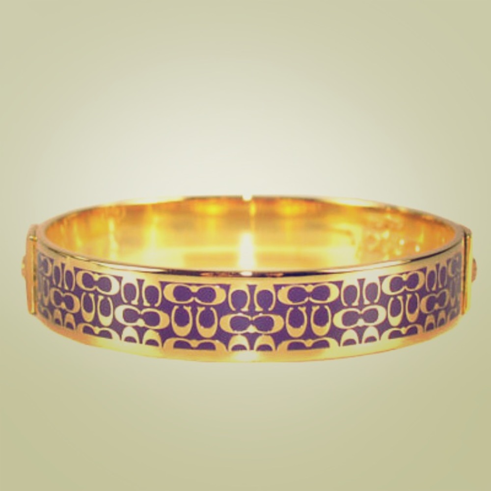Authentic Coach Purple and Gold Bangle
